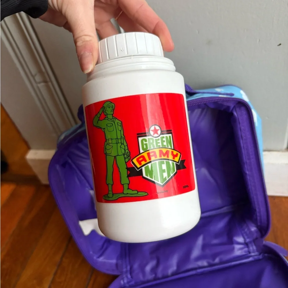 Vintage 1995 Disney Toy Story THERMOS Lunchbox and Army Man Thermos Container
